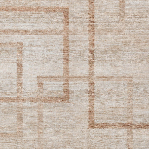 Homeroots 3' Artichoke Green Geometric Washable Area Rug - Stylish Indoor/Outdoor Accent For Any Space 9' X 12' Polyester 588406