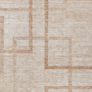 Homeroots 3' Artichoke Green Geometric Washable Area Rug - Stylish Indoor/Outdoor Accent For Any Space 10' X 14' Polyester 588407