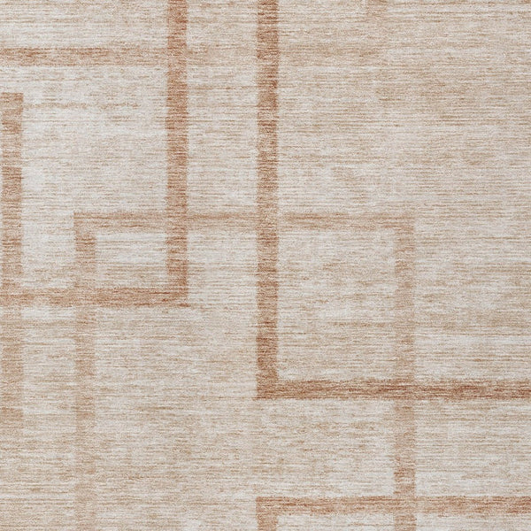 Homeroots 3' Artichoke Green Geometric Washable Area Rug - Stylish Indoor/Outdoor Accent For Any Space 10' X 14' Polyester 588407