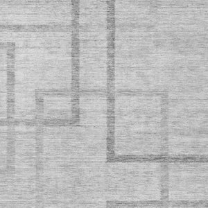 Homeroots 3' Artichoke Green Geometric Washable Area Rug - Stylish Indoor/Outdoor Accent For Any Space 5' X 8' Polyester 588409