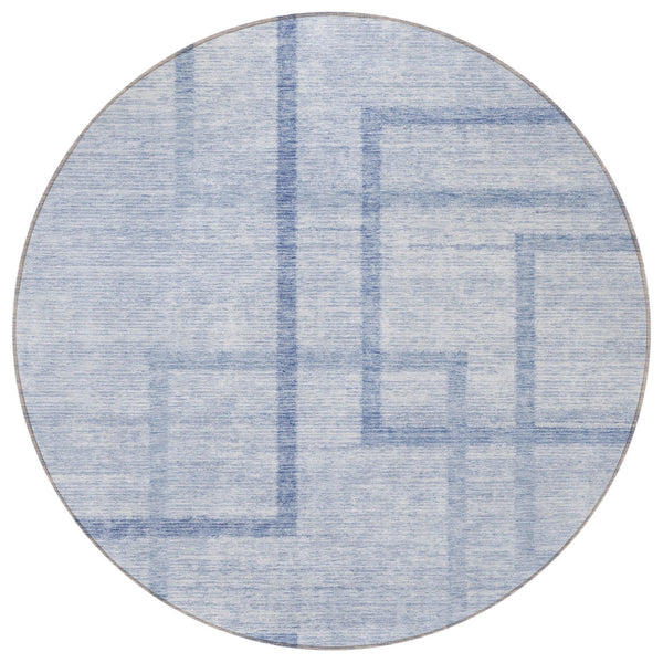 Homeroots 3' Artichoke Green Geometric Washable Area Rug - Stylish Indoor/Outdoor Accent For Any Space 8' Round Polyester 588416