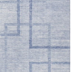 Homeroots 3' Artichoke Green Geometric Washable Area Rug - Stylish Indoor/Outdoor Accent For Any Space 8' X 10' Polyester 588417