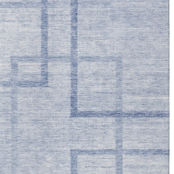 Homeroots 3' Artichoke Green Geometric Washable Area Rug - Stylish Indoor/Outdoor Accent For Any Space 8' X 10' Polyester 588417