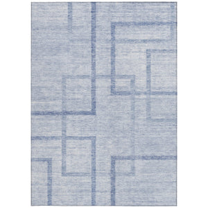 Homeroots 3' Artichoke Green Geometric Washable Area Rug - Stylish Indoor/Outdoor Accent For Any Space 9' X 12' Polyester 588418