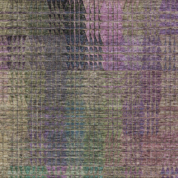 Homeroots 3' Abstract Washable Indoor Outdoor Area Rug In Green, Gold, And Teal – Stylish & Durable Decor 3' X 5' Polyester 588432