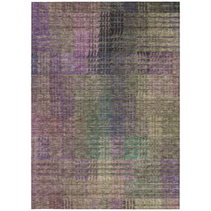 Homeroots 3' Abstract Washable Indoor Outdoor Area Rug In Green, Gold, And Teal – Stylish & Durable Decor 5' X 8' Polyester 588433