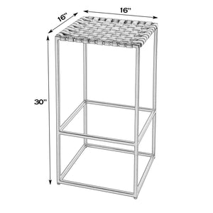 Butler Specialty Butler Lowell Backless Bar Stool: 30" Leather Seat & Iron Frame, Industrial Style For Modern Spaces Brown Iron,Leather 5884344-butler