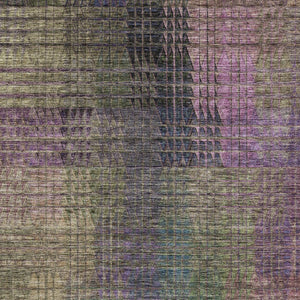 Homeroots 3' Abstract Washable Indoor Outdoor Area Rug In Green, Gold, And Teal – Stylish & Durable Decor 9' X 12' Polyester 588436