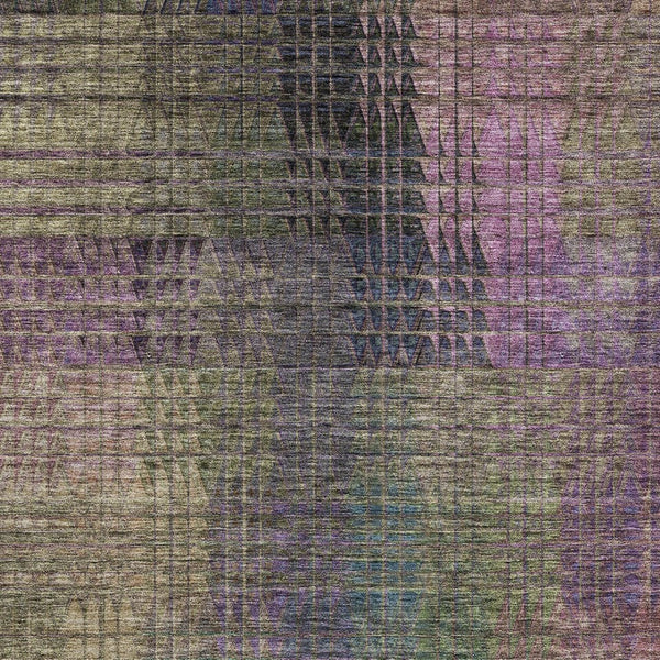 Homeroots 3' Abstract Washable Indoor Outdoor Area Rug In Green, Gold, And Teal – Stylish & Durable Decor 9' X 12' Polyester 588436