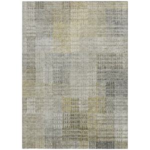 Homeroots 3' Abstract Washable Indoor Outdoor Area Rug In Green, Gold, And Teal – Stylish & Durable Decor 8' X 10' Polyester 588441