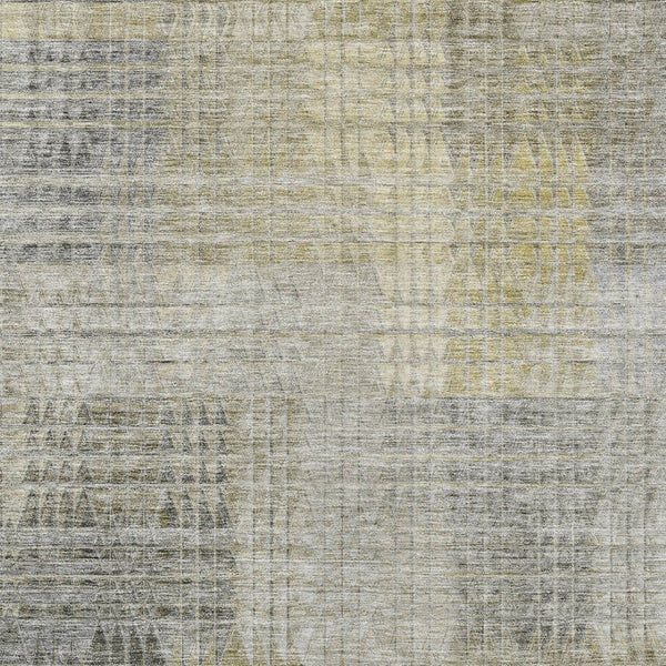 Homeroots 3' Abstract Washable Indoor Outdoor Area Rug In Green, Gold, And Teal – Stylish & Durable Decor 8' X 10' Polyester 588441