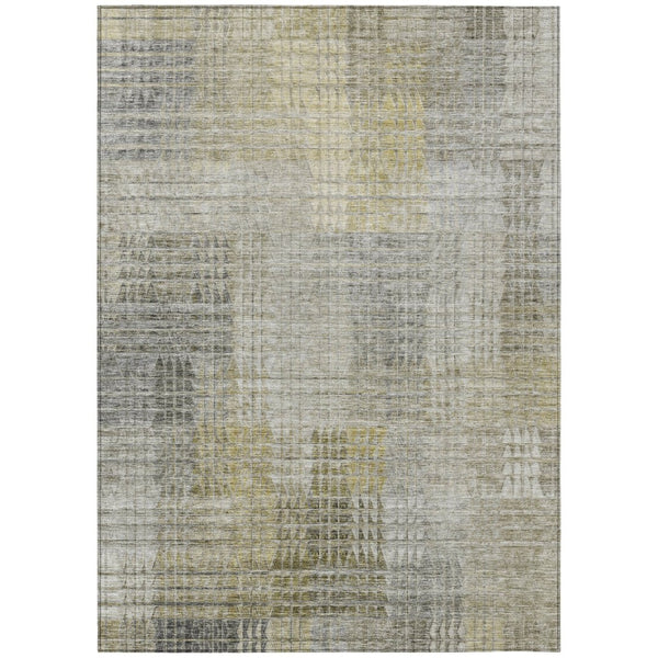 HomeRoots 9' Abstract Washable Area Rug in Taupe, Beige & Brown - Stylish, Durable, Perfect for Indoor & Outdoor Spaces 9' X 12' 588442