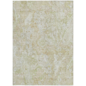 Homeroots 3' Beige Tan And Taupe Abstract Washable Area Rug For Indoor And Outdoor Spaces, Durable Design 3' X 5' Polyester 588444