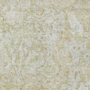 Homeroots 3' Beige Tan And Taupe Abstract Washable Area Rug For Indoor And Outdoor Spaces, Durable Design 8' X 10' Polyester 588447