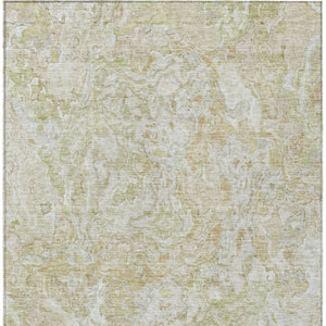 Homeroots 3' Beige Tan And Taupe Abstract Washable Area Rug For Indoor And Outdoor Spaces, Durable Design 10' X 14' Polyester 588449