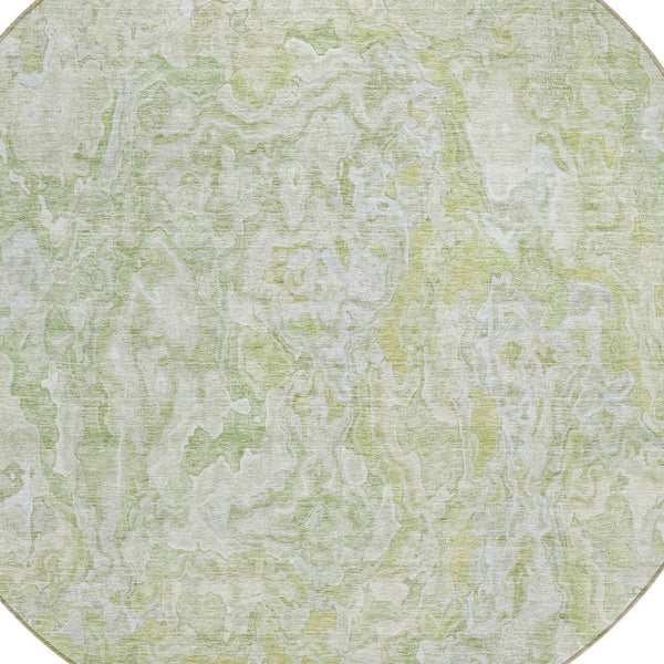 Homeroots 3' Beige Tan And Taupe Abstract Washable Area Rug For Indoor And Outdoor Spaces, Durable Design 8' Round Polyester 588464