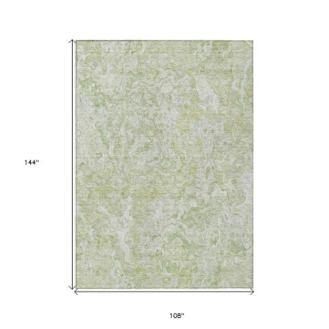 Homeroots 3' Beige Tan And Taupe Abstract Washable Area Rug For Indoor And Outdoor Spaces, Durable Design 9' X 12' Polyester 588466