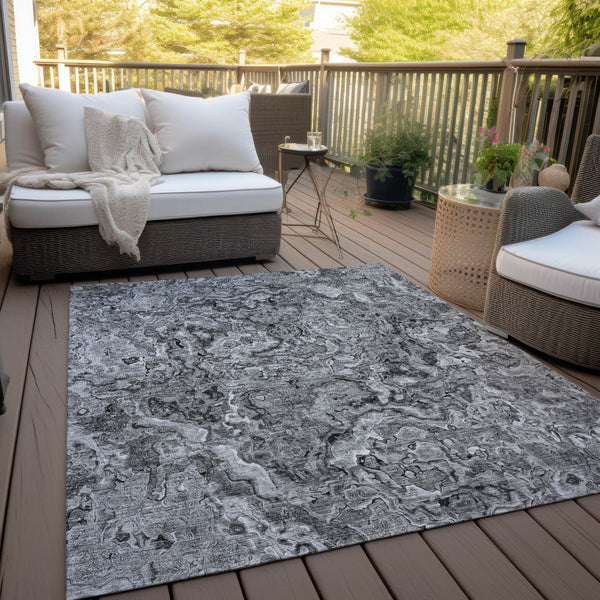 Homeroots 3' Beige Tan And Taupe Abstract Washable Area Rug For Indoor And Outdoor Spaces, Durable Design 3' X 5' Polyester 588468