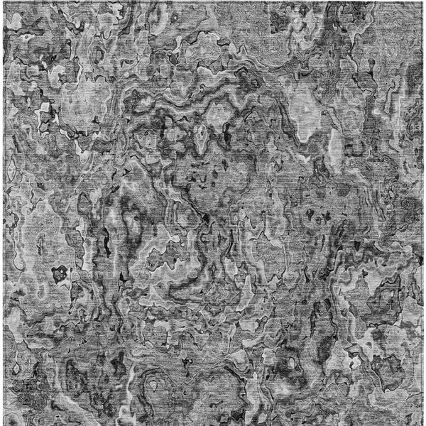 Homeroots 3' Beige Tan And Taupe Abstract Washable Area Rug For Indoor And Outdoor Spaces, Durable Design 5' X 8' Polyester 588469