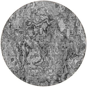 Homeroots 3' Beige Tan And Taupe Abstract Washable Area Rug For Indoor And Outdoor Spaces, Durable Design 8' Round Polyester 588470