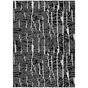 Homeroots 3' Artichoke Green And Ivory Abstract Washable Rug For Indoor And Outdoor Spaces, Stain-resistant Design 3' X 5' Polyester 588492