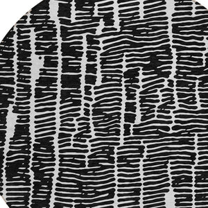 Homeroots 3' Artichoke Green And Ivory Abstract Washable Rug For Indoor And Outdoor Spaces, Stain-resistant Design 8' Round Polyester 588494