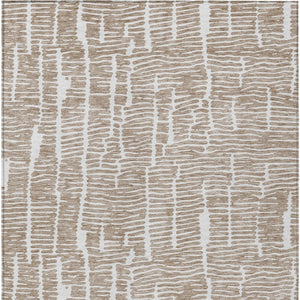 Homeroots 3' Artichoke Green And Ivory Abstract Washable Rug For Indoor And Outdoor Spaces, Stain-resistant Design 3' X 5' Polyester 588498