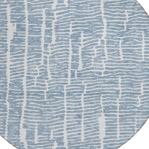 Homeroots 3' Artichoke Green And Ivory Abstract Washable Rug For Indoor And Outdoor Spaces, Stain-resistant Design 8' Round Polyester 588506