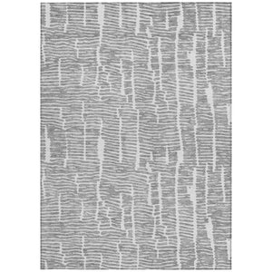 Homeroots 3' Artichoke Green And Ivory Abstract Washable Rug For Indoor And Outdoor Spaces, Stain-resistant Design 9' X 12' Polyester 588514