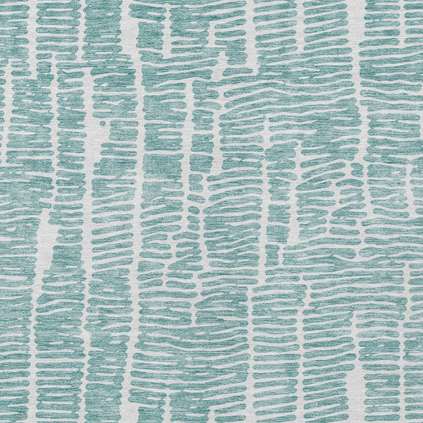 Homeroots 3' Artichoke Green And Ivory Abstract Washable Rug For Indoor And Outdoor Spaces, Stain-resistant Design 8' X 10' Polyester 588519