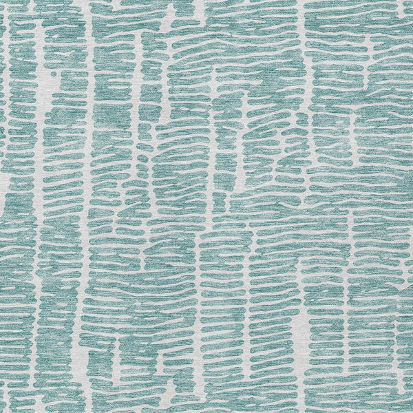 Homeroots 3' Artichoke Green And Ivory Abstract Washable Rug For Indoor And Outdoor Spaces, Stain-resistant Design 9' X 12' Polyester 588520