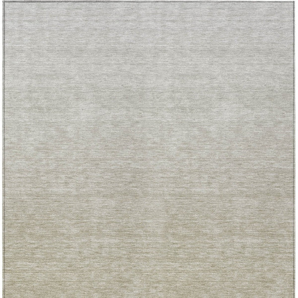 Homeroots 3' Beige Tan And Taupe Ombre Washable Area Rug - Stylish Design For Indoor And Outdoor Spaces 3' X 5' Polyester 588540