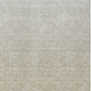 Homeroots 3' Beige Tan And Taupe Ombre Washable Area Rug - Stylish Design For Indoor And Outdoor Spaces 3' X 5' Polyester 588540