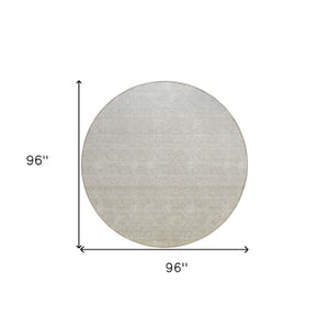 Homeroots 3' Beige Tan And Taupe Ombre Washable Area Rug - Stylish Design For Indoor And Outdoor Spaces 8' Round Polyester 588542