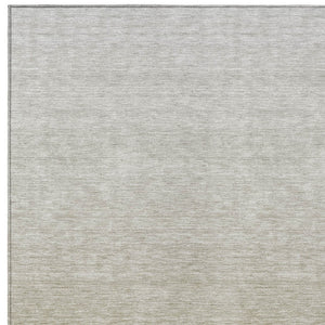 Homeroots 3' Beige Tan And Taupe Ombre Washable Area Rug - Stylish Design For Indoor And Outdoor Spaces 8' X 10' Polyester 588543