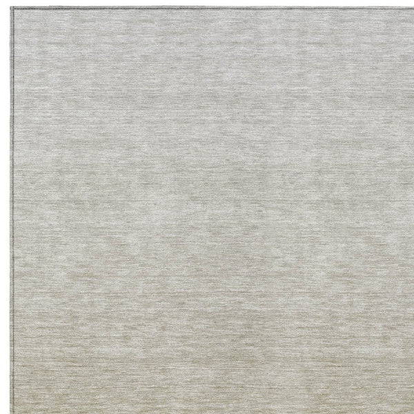 Homeroots 3' Beige Tan And Taupe Ombre Washable Area Rug - Stylish Design For Indoor And Outdoor Spaces 8' X 10' Polyester 588543