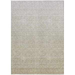 Homeroots 3' Beige Tan And Taupe Ombre Washable Area Rug - Stylish Design For Indoor And Outdoor Spaces 10' X 14' Polyester 588545