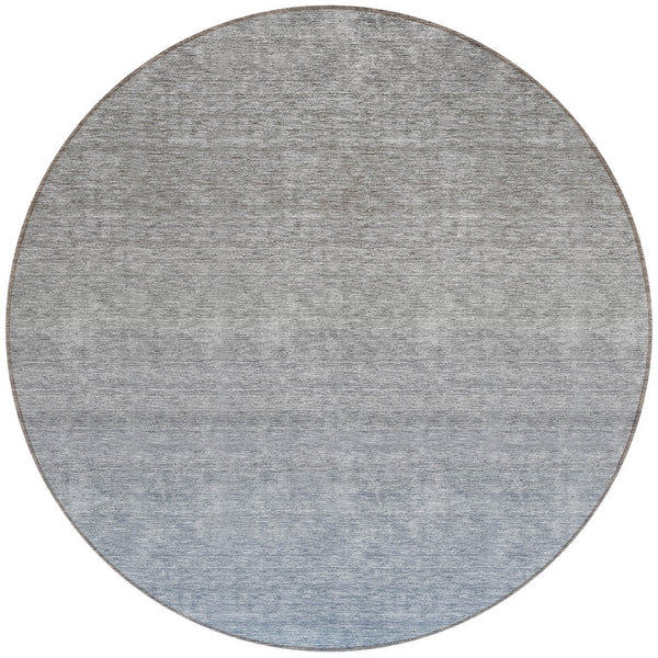 Homeroots 3' Beige Tan And Taupe Ombre Washable Area Rug - Stylish Design For Indoor And Outdoor Spaces 8' Round Polyester 588548