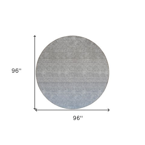 Homeroots 3' Beige Tan And Taupe Ombre Washable Area Rug - Stylish Design For Indoor And Outdoor Spaces 8' Round Polyester 588548