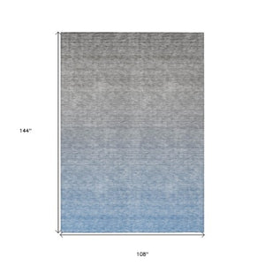 Homeroots 3' Beige Tan And Taupe Ombre Washable Area Rug - Stylish Design For Indoor And Outdoor Spaces 9' X 12' Polyester 588550