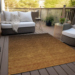 Homeroots 3' Beige Tan And Taupe Ombre Washable Area Rug - Stylish Design For Indoor And Outdoor Spaces 3' X 5' Polyester 588552