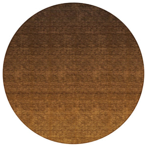 HomeRoots 5' Chocolate and Brown Ombre Area Rug - Stylish, Washable, Stain-Resistant for Indoor & Outdoor Use 8' Round 588554