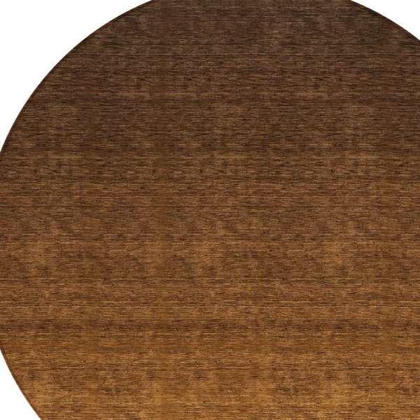 Homeroots 3' Beige Tan And Taupe Ombre Washable Area Rug - Stylish Design For Indoor And Outdoor Spaces 8' Round Polyester 588554