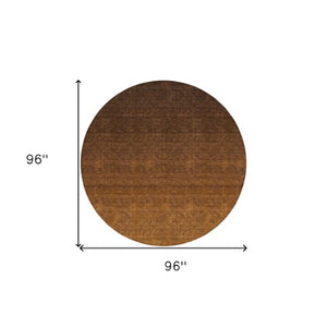 Homeroots 3' Beige Tan And Taupe Ombre Washable Area Rug - Stylish Design For Indoor And Outdoor Spaces 8' Round Polyester 588554