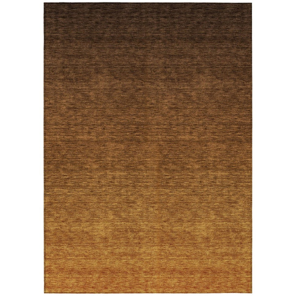 HomeRoots 9' Chocolate and Brown Ombre Indoor Outdoor Area Rug - Durable, Washable, Stylish for Any Space 9' X 12' 588556