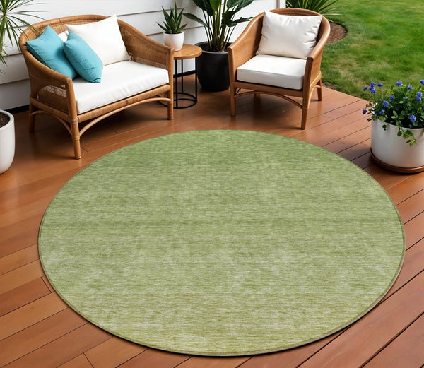Homeroots 3' Beige Tan And Taupe Ombre Washable Area Rug - Stylish Design For Indoor And Outdoor Spaces 8' Round Polyester 588560