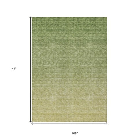 Homeroots 3' Beige Tan And Taupe Ombre Washable Area Rug - Stylish Design For Indoor And Outdoor Spaces 9' X 12' Polyester 588562