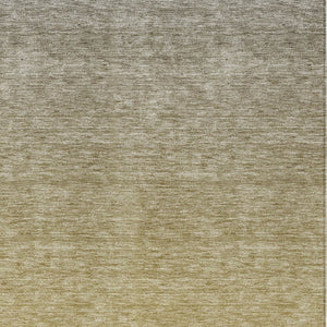 Homeroots 3' Beige Tan And Taupe Ombre Washable Area Rug - Stylish Design For Indoor And Outdoor Spaces 3' X 5' Polyester 588564