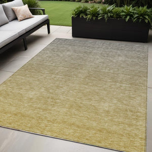 Homeroots 3' Beige Tan And Taupe Ombre Washable Area Rug - Stylish Design For Indoor And Outdoor Spaces 5' X 8' Polyester 588565