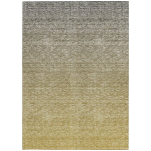 Homeroots 3' Beige Tan And Taupe Ombre Washable Area Rug - Stylish Design For Indoor And Outdoor Spaces 8' X 10' Polyester 588567